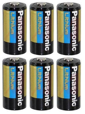 6 Panasonic Cr123a 3v Lithium Battery For Alarm Laser Flashlight Camera New 2027