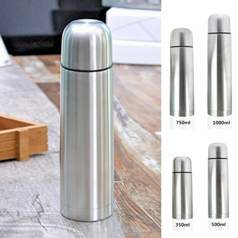 Unbreakable Stainless Steel Vacuum Flask Coffee Bottle Thermos350/500/750/1000ml