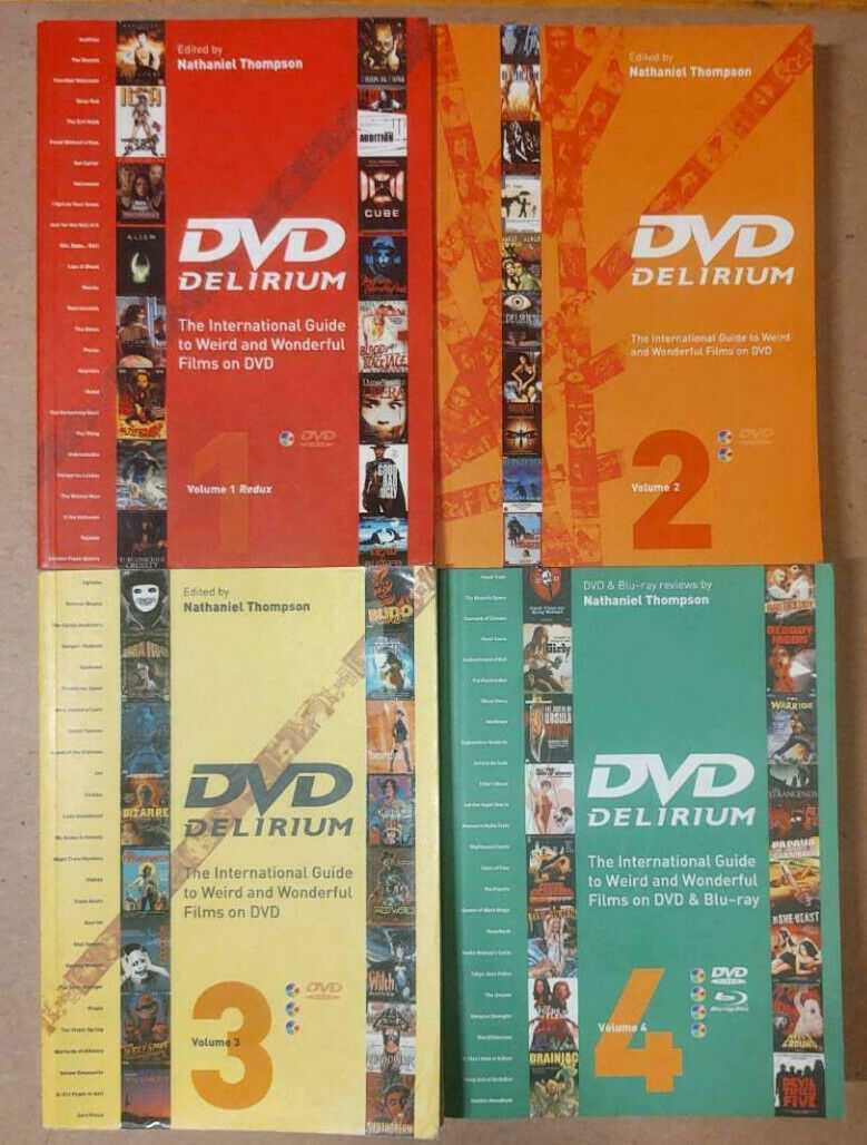 Dvd Delirium Film Guides 1,2,3,4 (all 4 Books) Fab Press Cult, Horror & Weird!